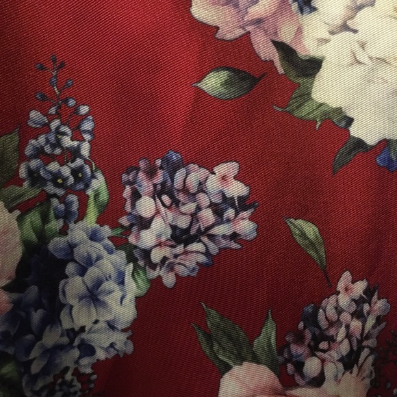 Mac Duggal 77314F Burgundy Floral Fit & Flare Dress - Picture 9 of 15